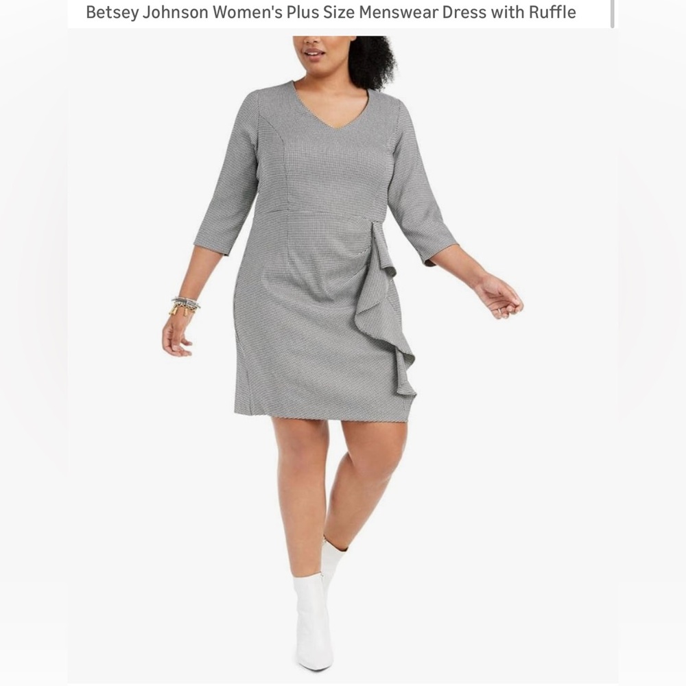 Betsey Johnson Silver Ruffle Dress